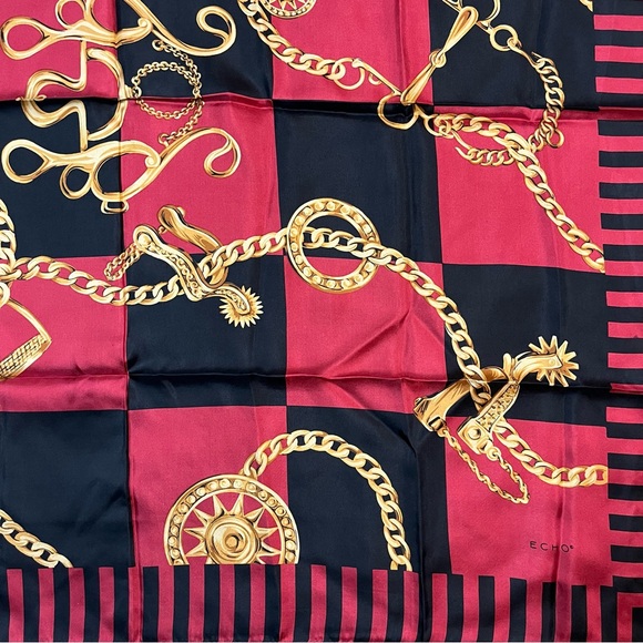 Echo silk scarf. - Picture 2 of 7